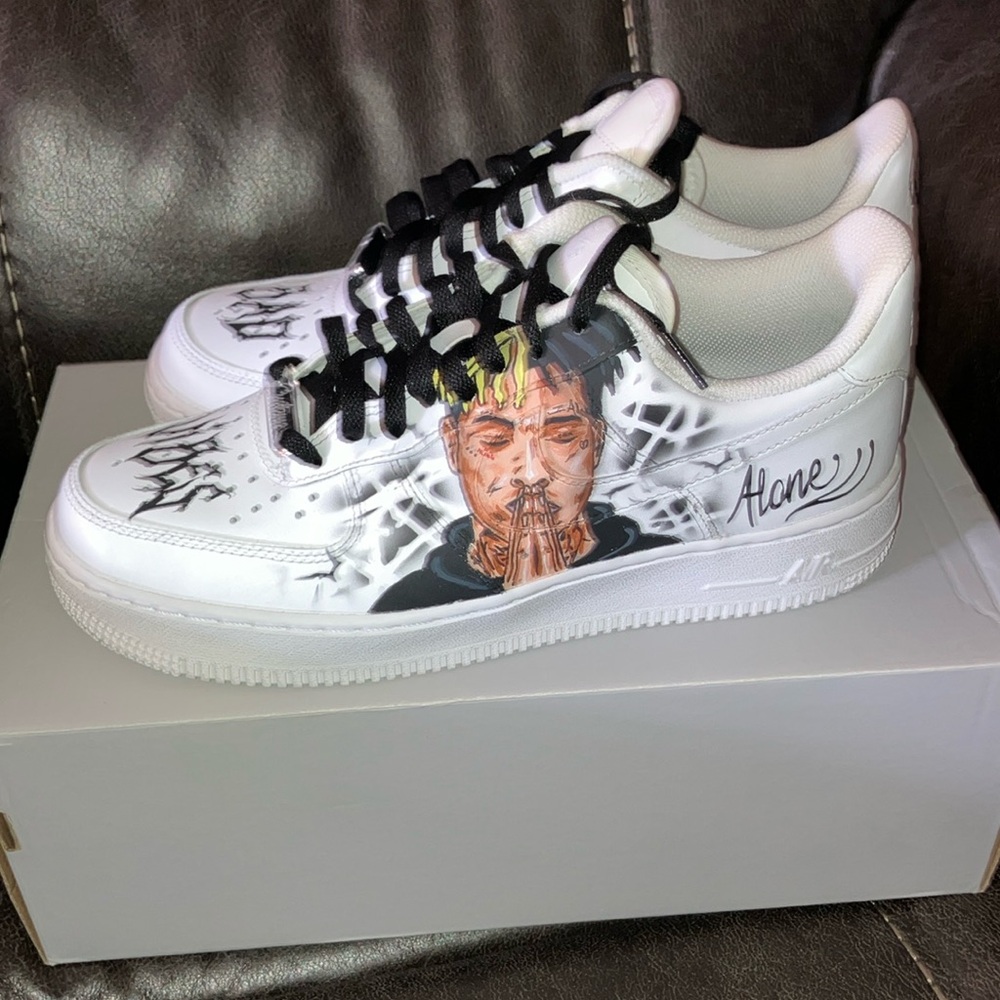 New XXX Custom White Sneakers with Graphic Design